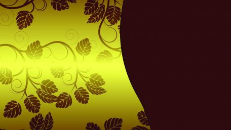 Golden Leaf Elegance in Abstract Design wallpaper