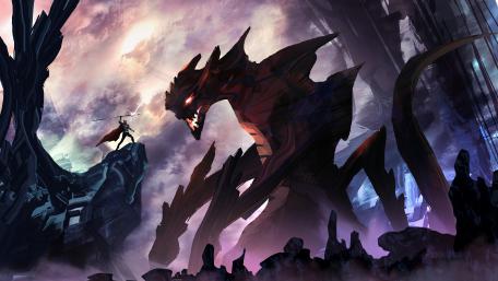 Monster and Warrior wallpaper