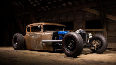 Rusty hot rod wallpaper