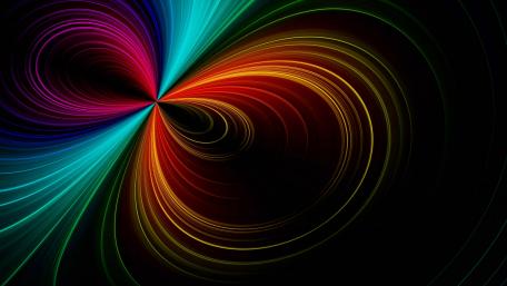 Vibrant Vortex of Fractal Art Colors wallpaper