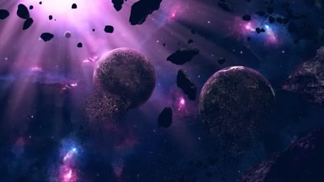 Planets digital art wallpaper