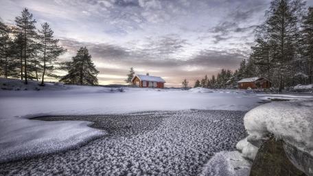 Ringerike winter scenery wallpaper