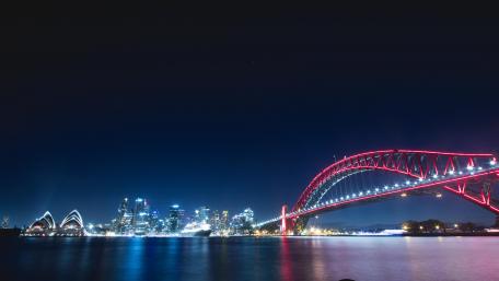 Harbour Bridge at night wallpaper