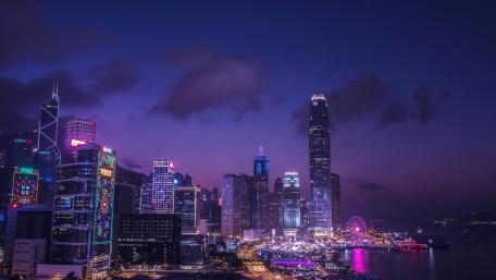 Hong Kong Night Light wallpaper