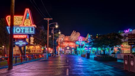 Disneyland by night wallpaper