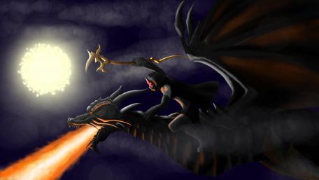 Anime dragon rider wallpaper