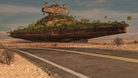 Fantasy highway wallpaper