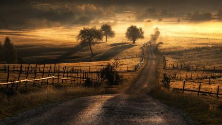 Counryside road wallpaper