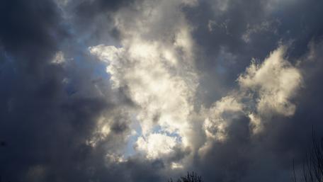 Dramatic Sky with Clouds and Light Rays wallpaper