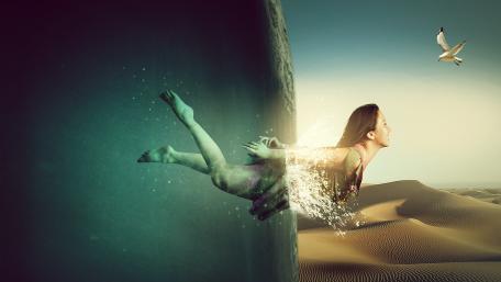 Water sand effect wallpaper