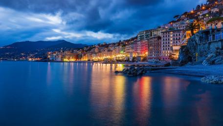 Camogli at dusk wallpaper