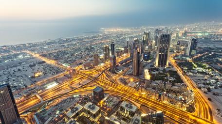 Panorama from Burj Khalifa wallpaper