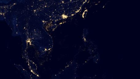 Night Lights in Southeast Asia v2012 wallpaper