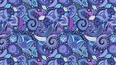 Bluish paisley pattern wallpaper