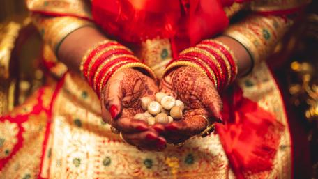 Hindu wedding reception wallpaper
