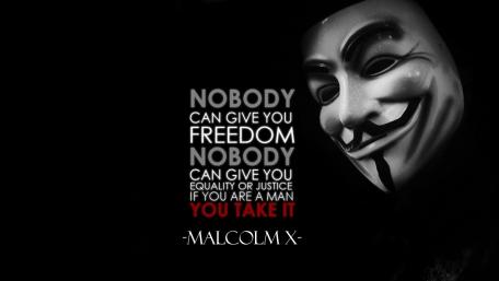 Inspirational Malcolm X Quote on Empowerment wallpaper