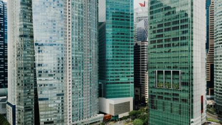 Skyscrapers in Downtown Singapore wallpaper