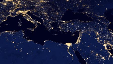 Night Lights of the Mediterranean Sea v2012 wallpaper