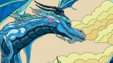 Azure Dragon in the Clouds wallpaper