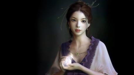 Chinese lady portrait wallpaper