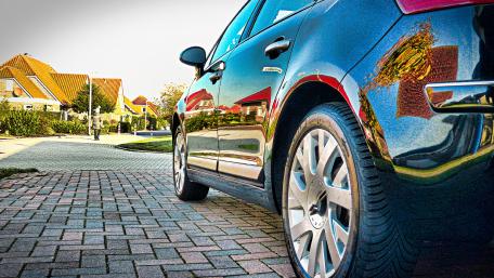 Sleek Family Car Close-Up Wallpaper wallpaper