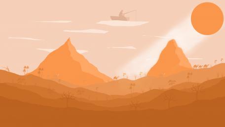 Fisherman in the sky wallpaper