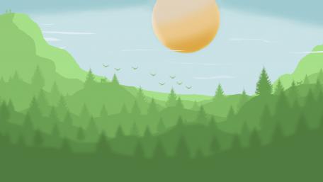 Minimalist green forest wallpaper