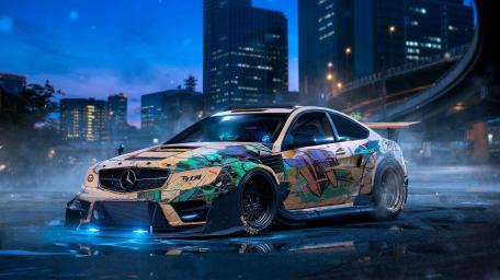 Mercedes drift car wallpaper