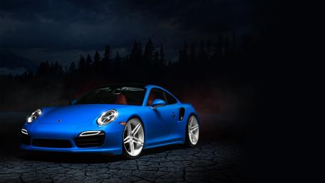 Dreaming of the Ultimate Blue Porsche Car Wallpaper wallpaper