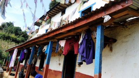 traditional house of Nepal wallpaper