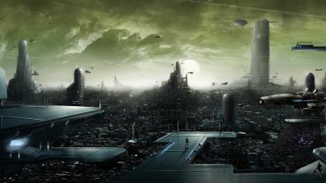 Sci-fi city wallpaper