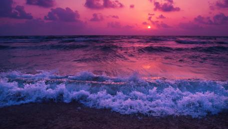 Purple seascape wallpaper