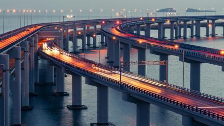 Cross-sea bridge in Dalian wallpaper