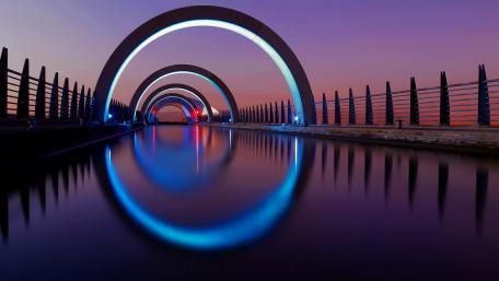 The Falkirk Wheel boat lift wallpaper