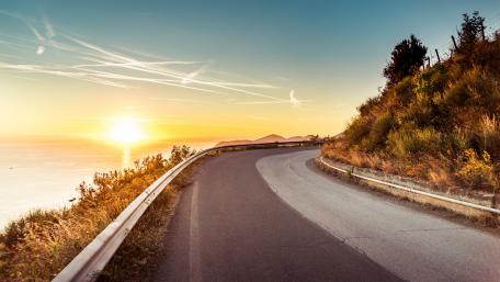 Coastline road wallpaper