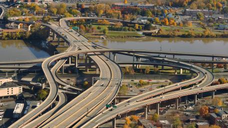 Interchange of I-787, U.S. Route 9 & Highway 20 in Albany, NY wallpaper