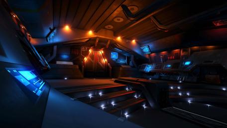 Spaceship interior wallpaper