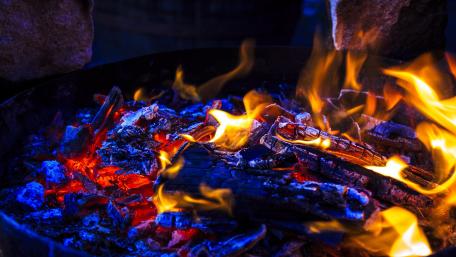 Dancing Flames in the Dark wallpaper