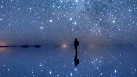 Starry Night Reflection Serenity wallpaper