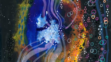 Vibrant Watercolor Abstract Art Creation wallpaper