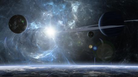 Planets space art wallpaper