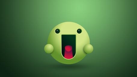 Green Smiley wallpaper