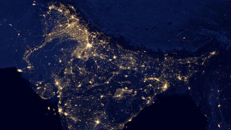 Night Lights of the Himalayas v2012 wallpaper