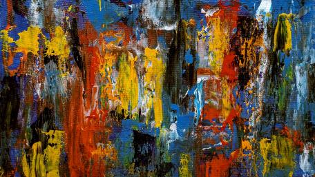 Abstract painting on canvas wallpaper