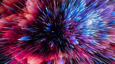 Cosmic Fireworks Explosion in Space wallpaper