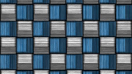 Blue and silver woven pattern wallpaper