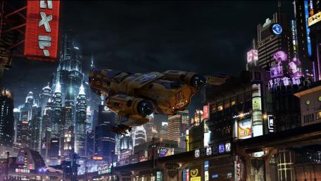 Japanese cyberpunk city wallpaper