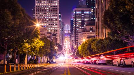 San Francisco at night wallpaper