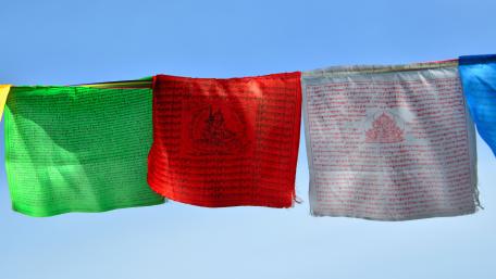 Buddhist prayer flags wallpaper
