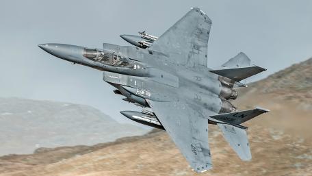 Mighty Military Jet in Flight wallpaper